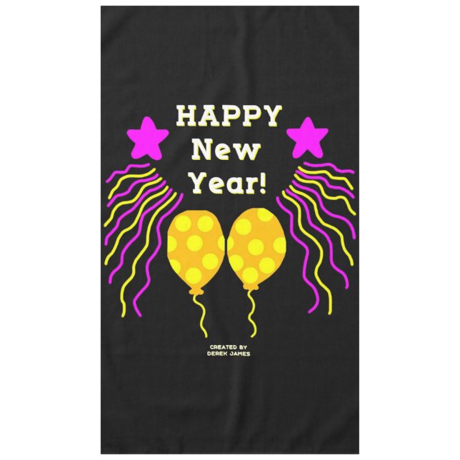 Happy New Year Wishes Tablecloth (Front)
