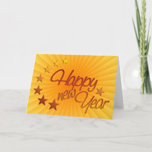 Happy New Year with starlight Holiday Card