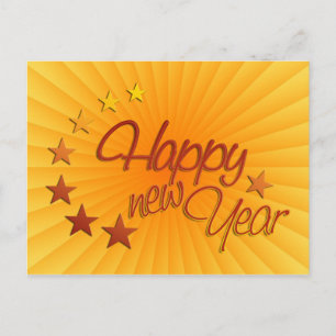 Happy New Year with starlight Holiday Postcard