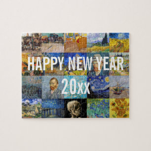 Happy New Year with Van Gogh's Patchwork Jigsaw Puzzle