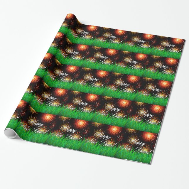 Happy New Year! Wrapping Paper (Unrolled)