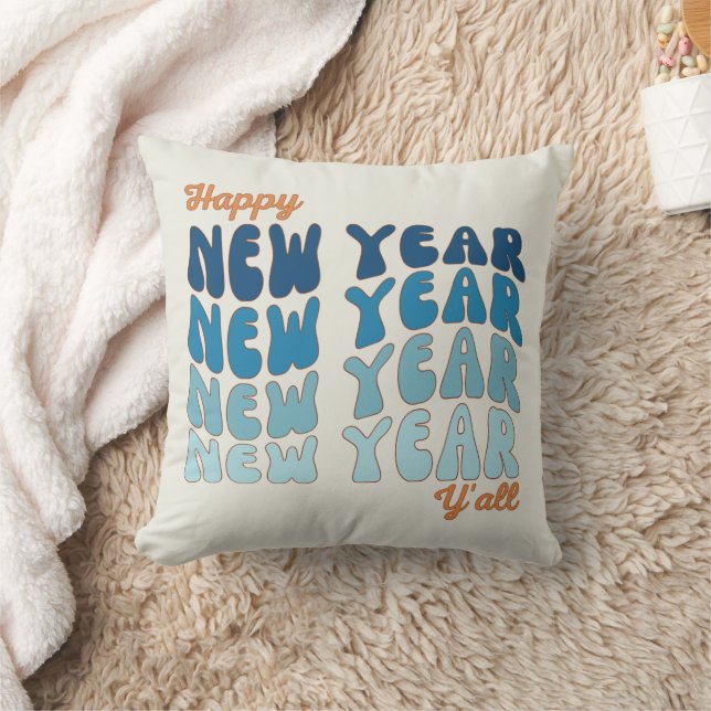 Happy New Year Y'all 2024 Cushion (Blanket)