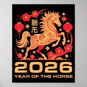 Happy New Year-year Of The Horse Chinese New-year Poster