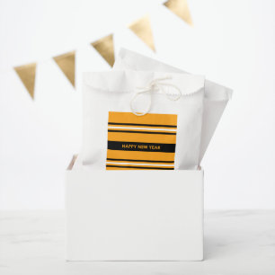 Happy New Year Yellow and Black Favour Bag