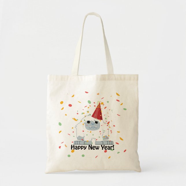 Happy New Year Yeti Tote Bag (Front)