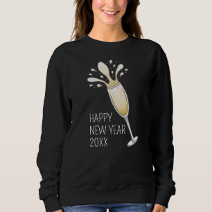 Happy New YearChampagne Glass Sweatshirt