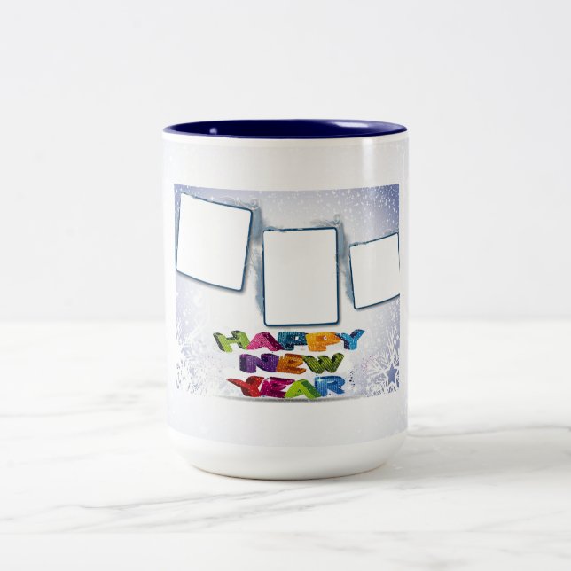 Happy New Year's Add Your Photos Mug (Center)