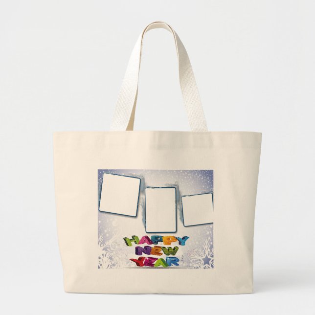 Happy New Year's Add Your Photos Tote Bag (Front)