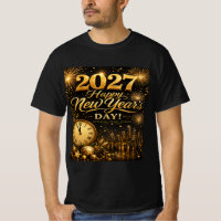 Happy New Year's Day 2027 | Luxury Gold Fireworks