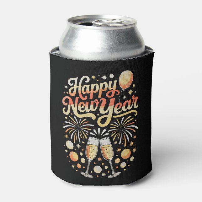 Happy New Years Eve Cheers Holiday Season Family Can Cooler (Can Front)