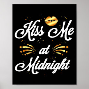 Happy New Year's Eve Nye 2022 Party Kiss Poster