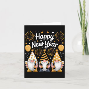 Happy New Years Eve Party Gnomes Matching Family  Card
