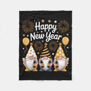 Happy New Years Eve Party Gnomes Matching Family Fleece Blanket