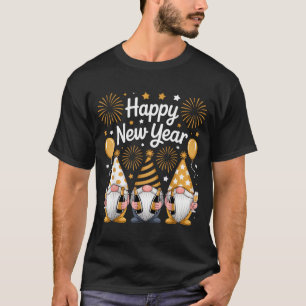 Happy New Years Eve Party Gnomes Matching Family T-Shirt