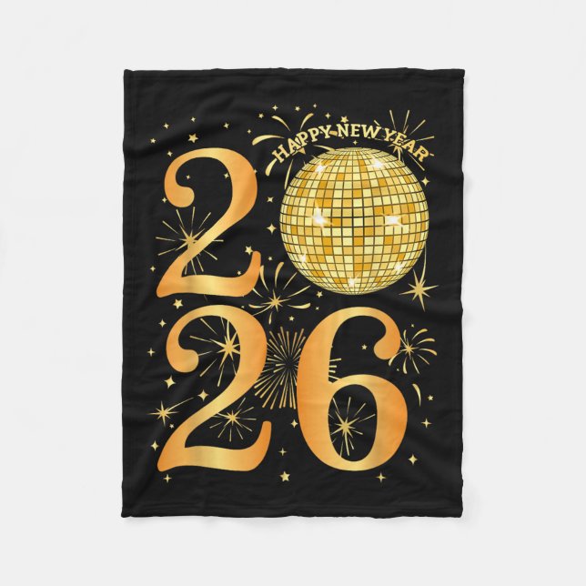 Happy New Years Fireworks 2026  Fleece Blanket (Front)