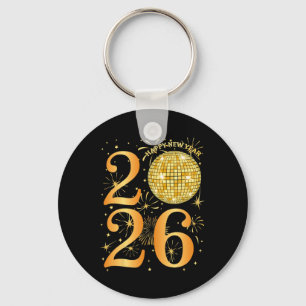 Happy New Years Fireworks 2026 New Year's Eve Part Key Ring