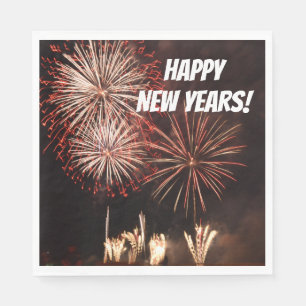 Happy New Years Fireworks Napkin