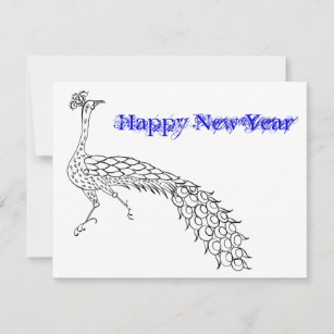 Happy New Years greeting - blank for your message Holiday Card