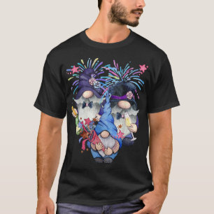Happy New Years NYE Party Tomte Three Garden Gnome T-Shirt