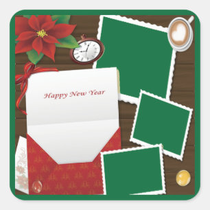 Happy New Year's with Holly Add Your Photo Sticker