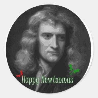 Happy Newtonmas! Classic Round Sticker