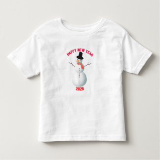 Happy NewYear With SnowMan 2025 Toddler T-Shirt