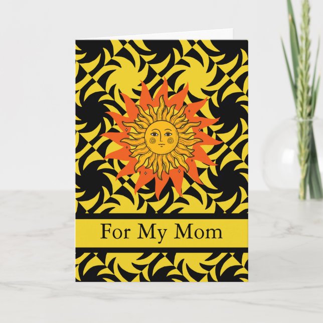 Happy Norooz for Mum Sun Design Holiday Card (Front)