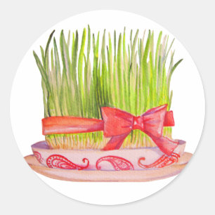 Happy Norooz Sabzeh Classic Round Sticker