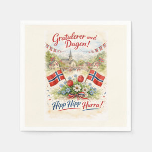 Happy Norway Constitution Day - 17 Mai Syttende  Napkin