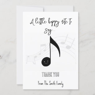 happy note music teacher gift CARD HOLDER