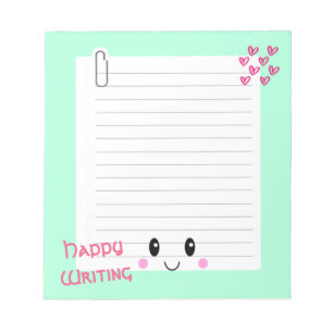 Happy Notes Green: Kawaii Notepad