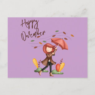 Happy November customisable  Postcard