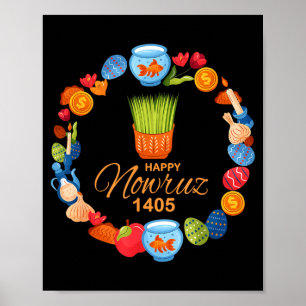 Happy Nowruz 1405 Persian New Year Sabzeh Nowruz Poster