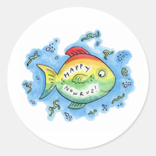 Happy Nowruz Classic Round Sticker