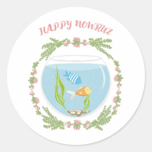 Happy Nowruz Classic Round Sticker