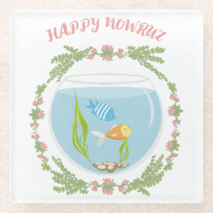 Happy Nowruz Glass Coaster