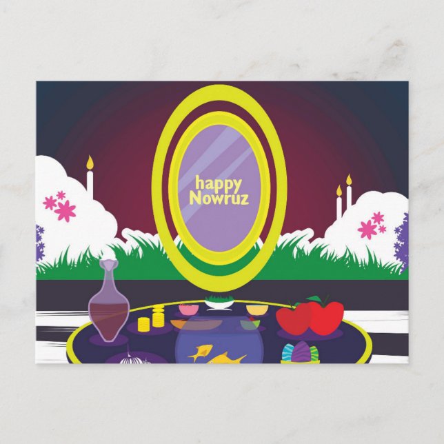 Happy Nowruz New Year Postcard (Front)