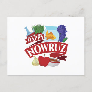 Happy Nowruz Persian New Year Holiday Postcard