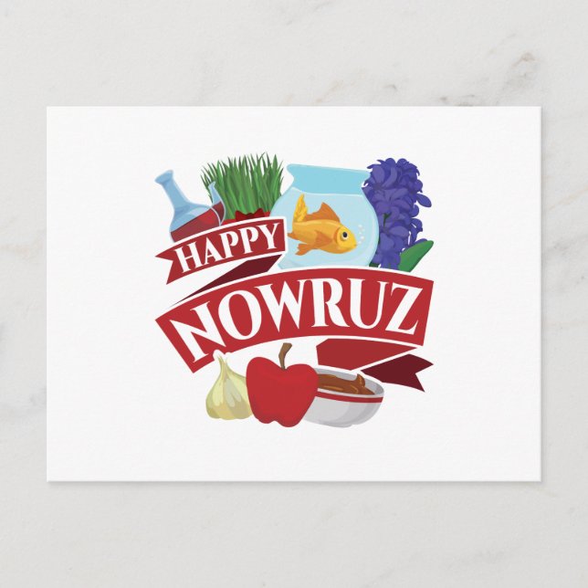 Happy Nowruz Persian New Year Holiday Postcard (Front)
