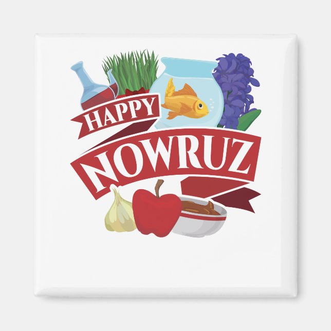 Happy Nowruz Persian New Year Magnet (Front)