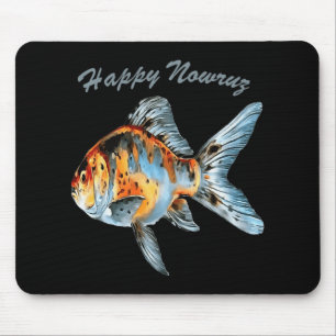 Happy Nowruz Shubunkin Goldfish Persian New Year P Mouse Pad