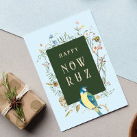 Happy Nowruz Songbird BLANK Postcard