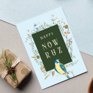 Happy Nowruz Songbird BLANK Postcard