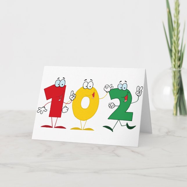 Happy Number 102 Card (Front)