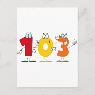 Happy Number 103 Postcard