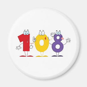 Happy Number 108 Magnet