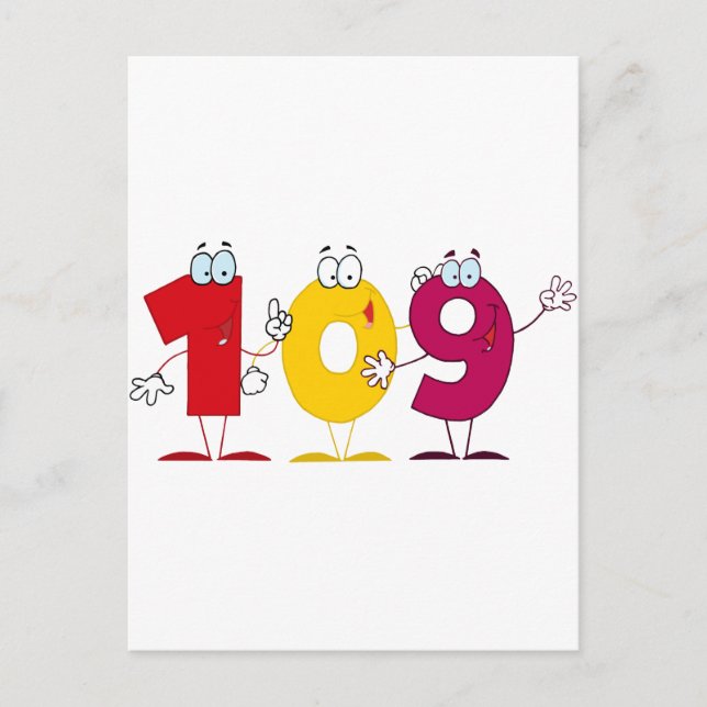 Happy Number 109 Postcard (Front)