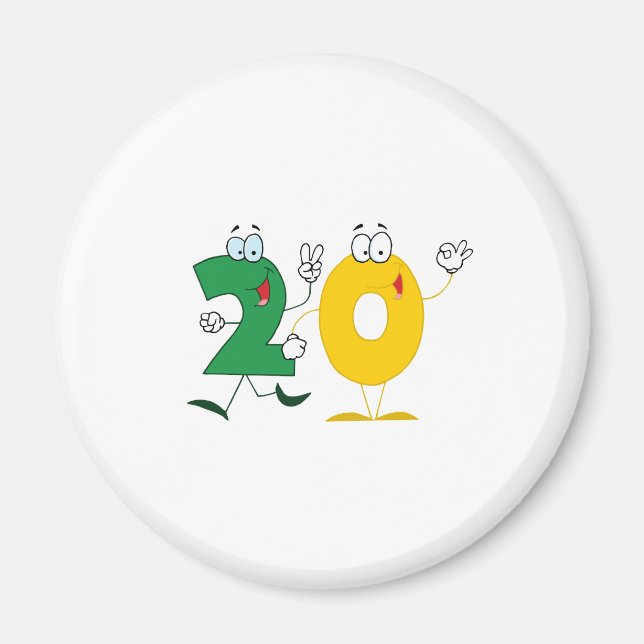 Happy Number 20 Magnet (Front)