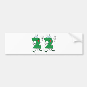 Happy Number 22 Bumper Sticker