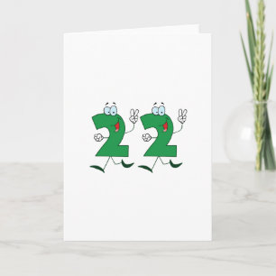Happy Number 22 Card